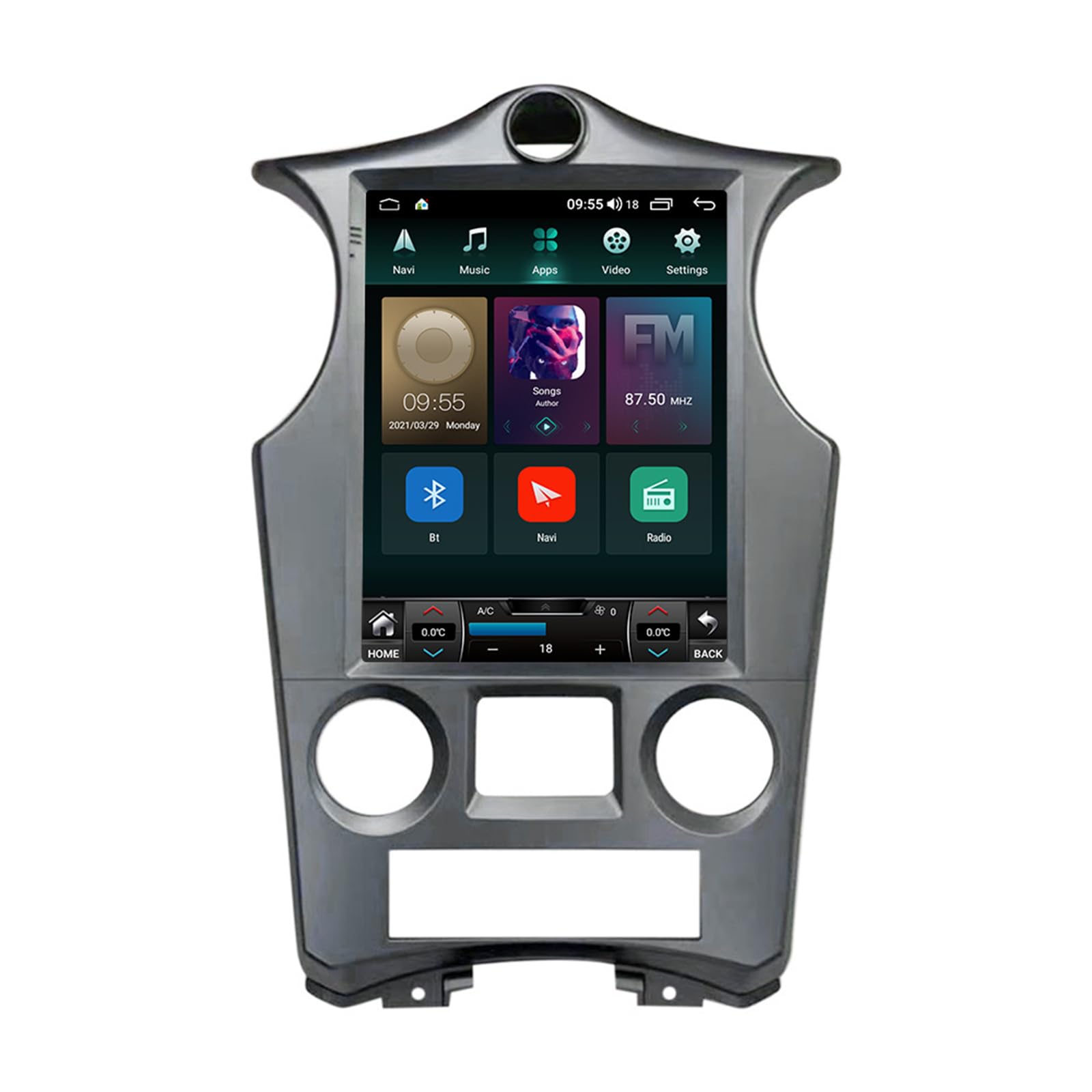 Android 14 Autoradio für K-IA Carens 2007-2011, 9.7 Zoll Touchscreen Stereoanlage mit kabellosem CarPlay Android Auto GPS Navi 5G WiFi Bluetooth HD Rückfahrkamera SWC FM Mikrofon(Size:ts,Color:a) von LiteGauge