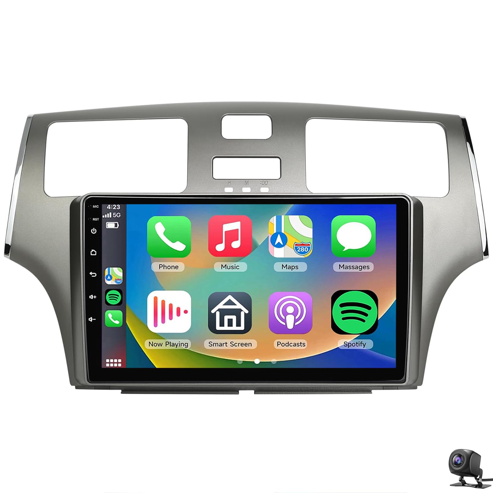 Autoradio für Le-xus ES 250 2001-2006 Android 14 Radio Player 9-Zoll-IPS-Touchscreen CarPlay & Android Auto Head Unit Bluetooth GPS-Navigation Rückfahrkamera 5G WiFi FM/AM(Color:8 CORE 6+128G) von LiteGauge
