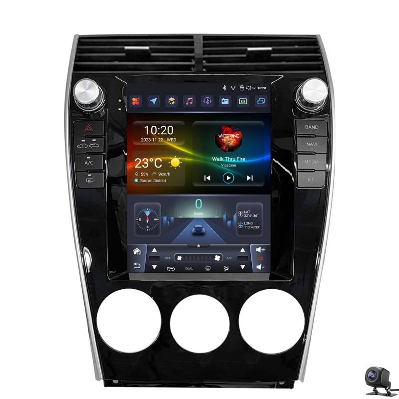 LiteGauge für Ma-zda 6 2004-2015 Android 14 Autoradio Stereo Wireless Carplay Android Auto 9 Zoll HD Touchscreen GPS-Navigation Headunit WiFi EQ Mehrere UI SWC AHD Rückfahrkamera Canbus(Color:ts) von LiteGauge