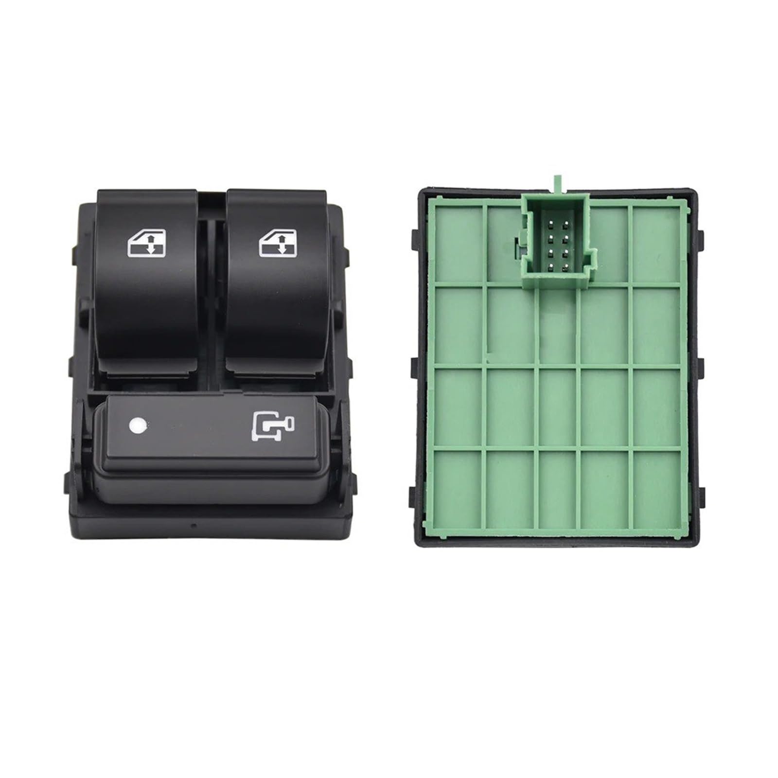 Elektrischer Fensterheberschalter 735421419 735487419 Für Jumper Für Peugeot Für Boxer II Auto Elektrische Fenster Control Taste Schalter Heber(Green back1) von Litemai