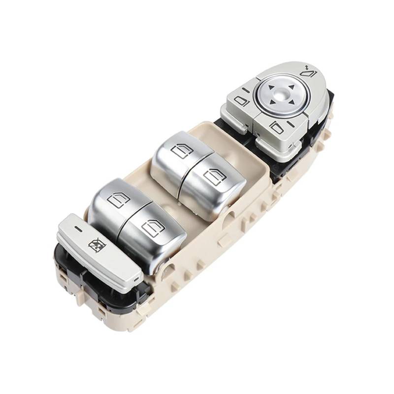 Elektrischer Fensterheberschalter A2059056811 Für C-Klasse W205 S205 X253 C200 C300 C350 C63 Auto Power Master Fenster Control Schalter Taste Konsole(Beige) von Litemai