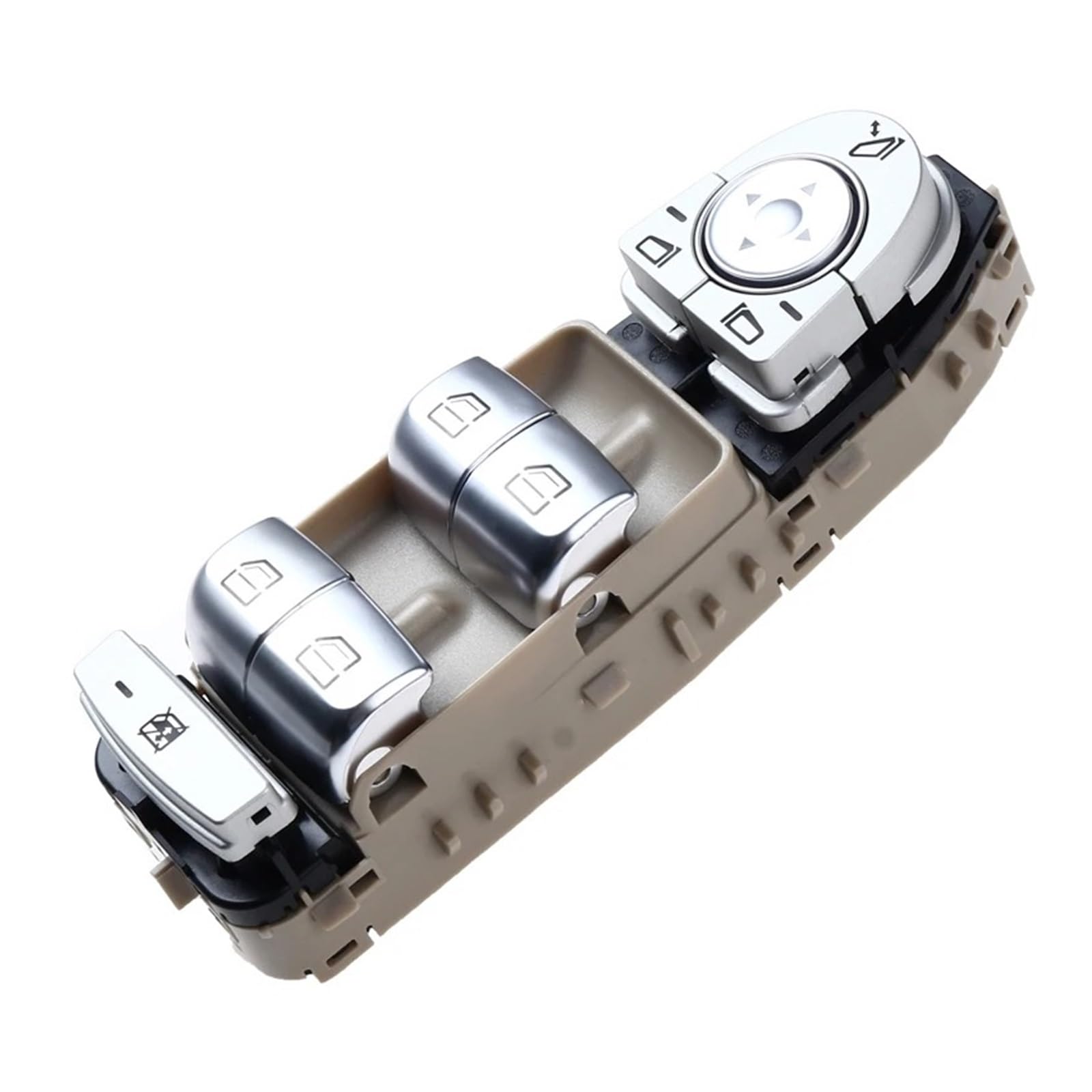 Elektrischer Fensterheberschalter Für C-Klasse W205 S205 X253 C200 C300 C350 C63 Auto Power Master Fenster Control Schalter Taste 2059056811 2059051713(Beige-Switch) von Litemai