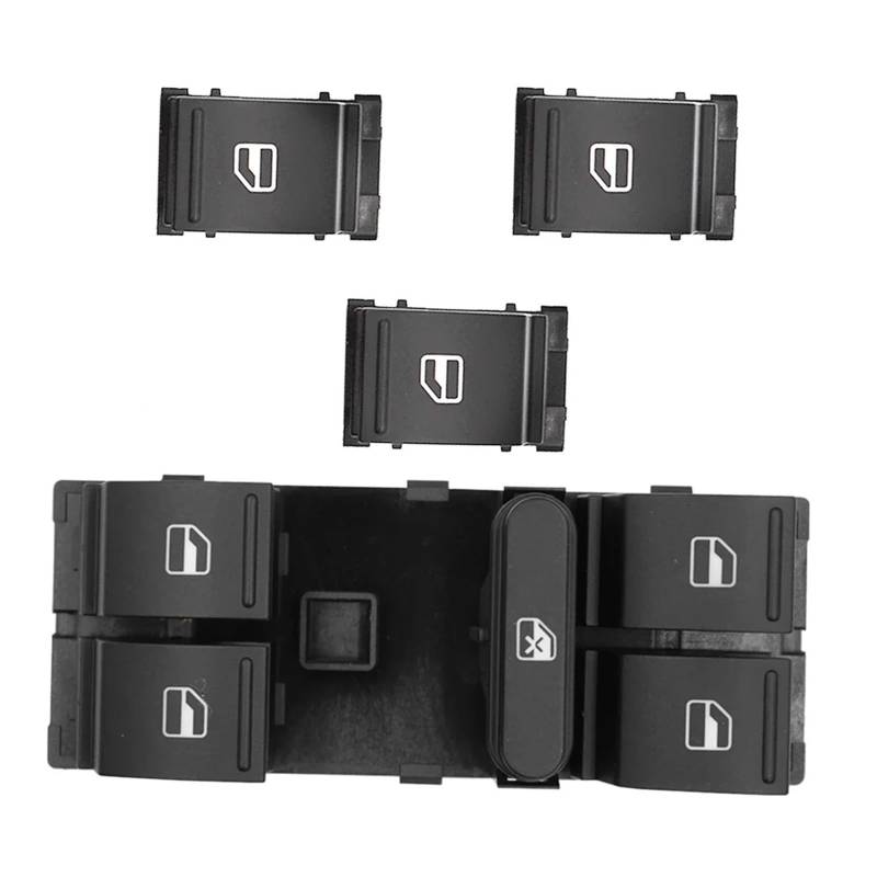 Elektrischer Fensterheberschalter Für Jetta Für Golf Für Passat B6 B7 Für CC Für Touran Für Tiguan Auto Elektrische Power Master Fenster Schalter Taste(4pcs) von Litemai