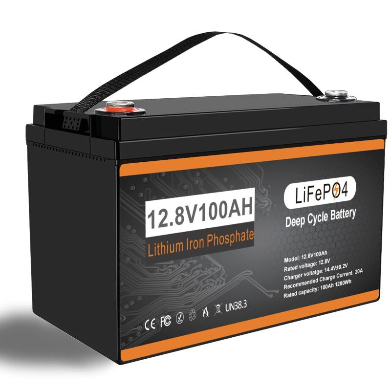 LiFePO4 Batterie 12V 100Ah Lithium Batterien mit 100A BMS Temperature Schutz 15000 Zyklen Akku Batterie für Solar Wohnmobil Camping Boot Haushalt Van von LithiBoost