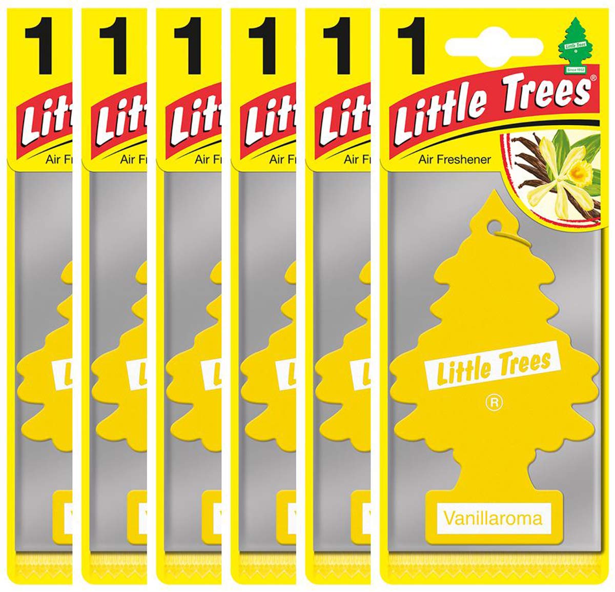 Little Trees MTZ01 Lufterfrischer, Vanillaroma, 6 Stück von Little Trees