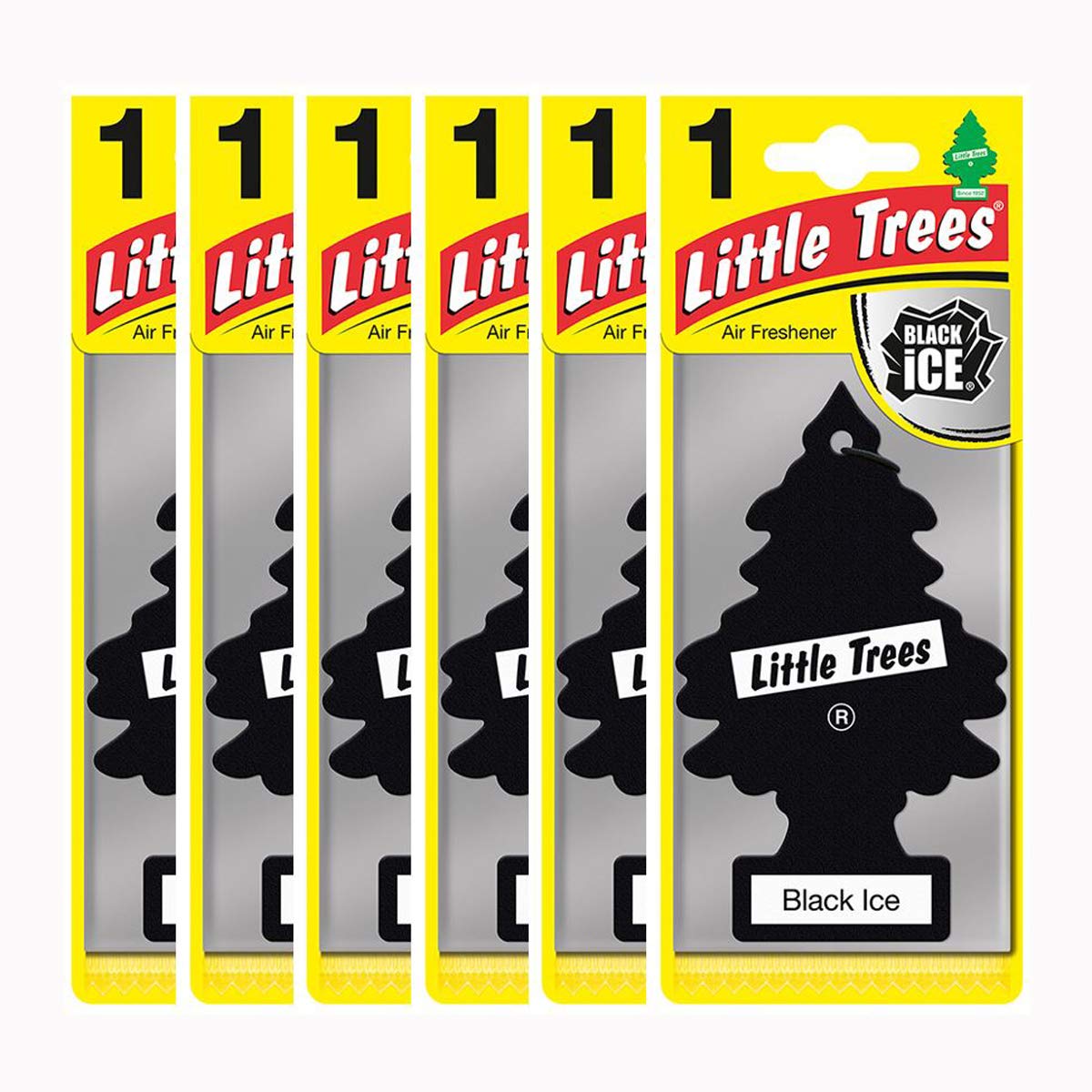 Little Trees MTZ04 Lufterfrischer, Black Ice, 6 Stück von Little Trees