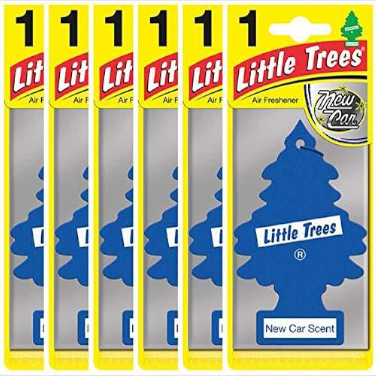 Little Trees MTZ02 Lufterfrischer, Neuer Auto-Duft, 6 Stück von Little Trees