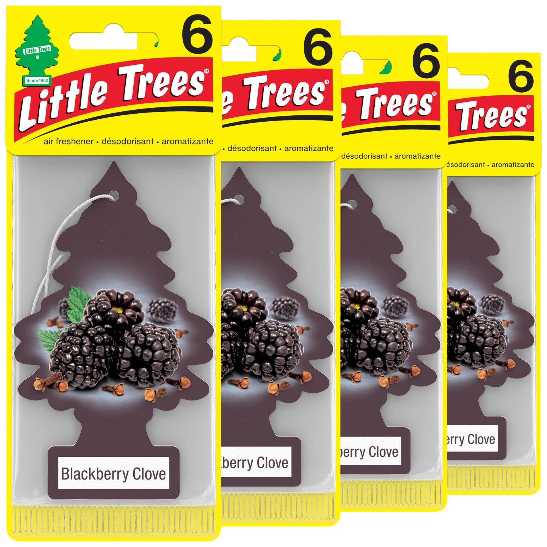 LITTLE TREES Lufterfrischer Auto Lufterfrischer Hängender Baum bietet lang anhaltenden Duft für Auto oder Zuhause Brombeernelke 24 Lufterfrischer von Little Trees
