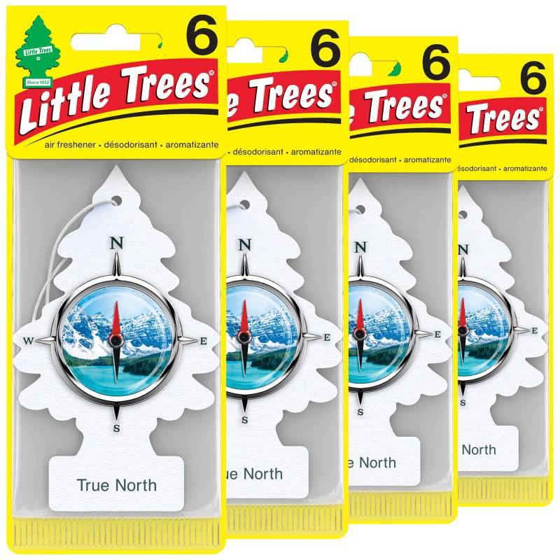 LITTLE TREES Lufterfrischer Auto Lufterfrischer Hängender Baum bietet lang anhaltenden Duft für Auto oder Zuhause True North 24 Lufterfrischer von Little Trees