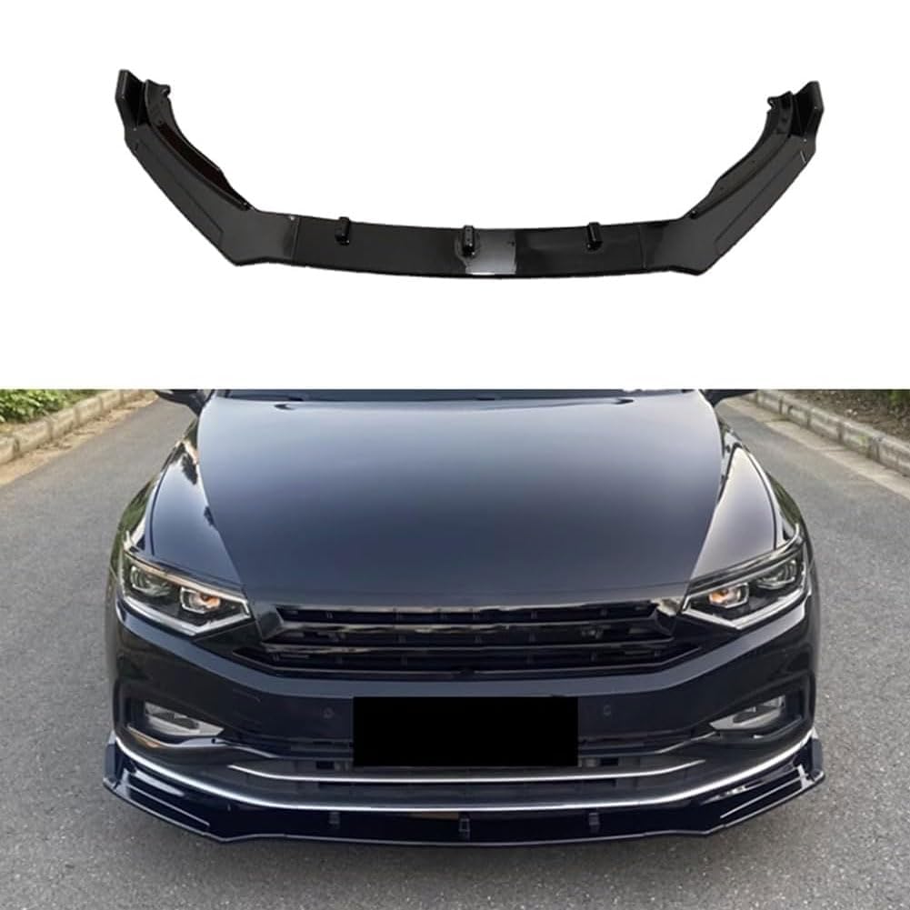 Auto Frontspoiler für VW Passat B8 Sedan/Variant/Alltrack Facelift 2019-2023,Auto Frontstoßflosse Spoiler Canards Lippe Vorne Unten Stoßstangen Protector von LiuROSE