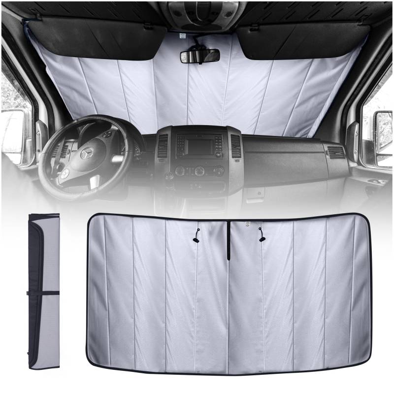 Living in a Bubble Isolierte Verdunkelungs-Windschutzscheibenabdeckung für Mercedes Sprinter NCV3 & VS30 (2007-Current) - Der unverzichtbare Sonnenschutz und Komfort für Ihr Van-Leben! von Living in a Bubble