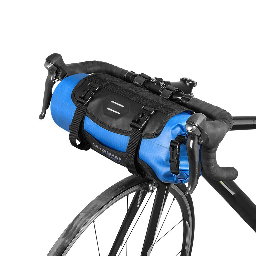 Lixada Wasserdicht vorne Fahrrad Tasche, Bike Frontrahmen Lenker Gepäckträger mit Rolle, Dry Bag Top Verschluss 3L-7L verstellbar von Lixada