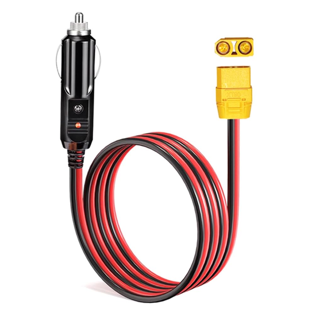Lizien Ladekabel für Zigarettenanzünder, XT90-Buchse auf Zigarettenanzünder-Stecker für Solargenerator-, 14 AWG, 12 V Lizien Ladekabel für Zigarettenanzünder, XT90-Buchse auf Zigarettenanzünder-Stecker für Solargenerator-, 14 AWG, 12 V von Lizien