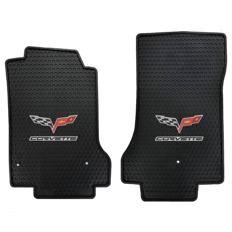 Lloyd Mats Signature Fußmatten für Corvette C6 2005-2007.5, Gummi, 2 Stück, Schwarz von Lloyd Mats