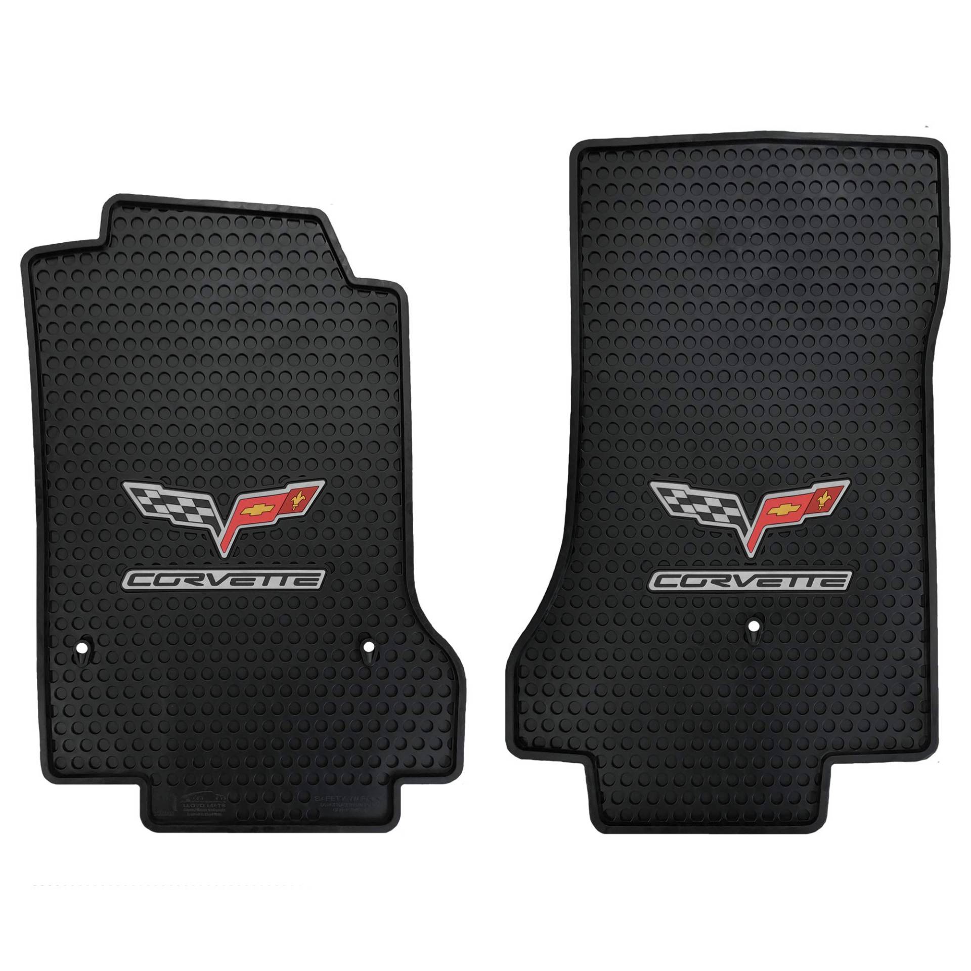 Lloyd Mats Signature Gummi-Fußmatten für Corvette C6 2007.5-2013.5 2 Stück vordere Matten (Hakenverschluss früher) von Lloyd Mats
