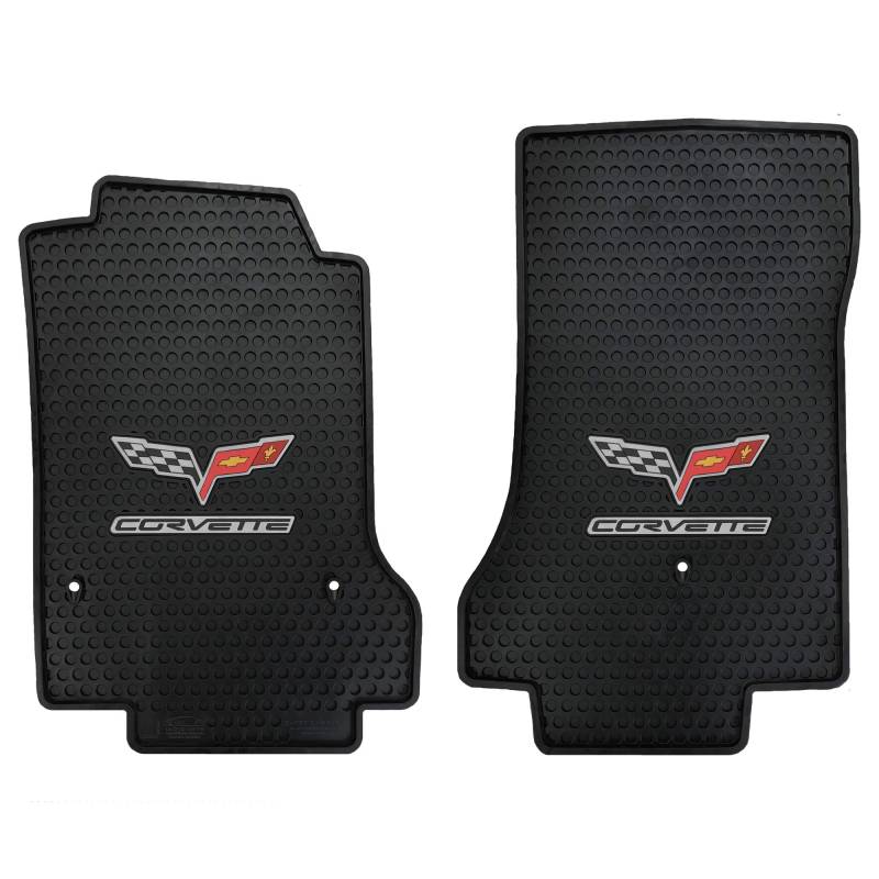 Lloyd Mats Signature Gummi-Fußmatten für Corvette C6 2007.5-2013.5 2 Stück vordere Matten (Hakenverschluss früher) von Lloyd Mats