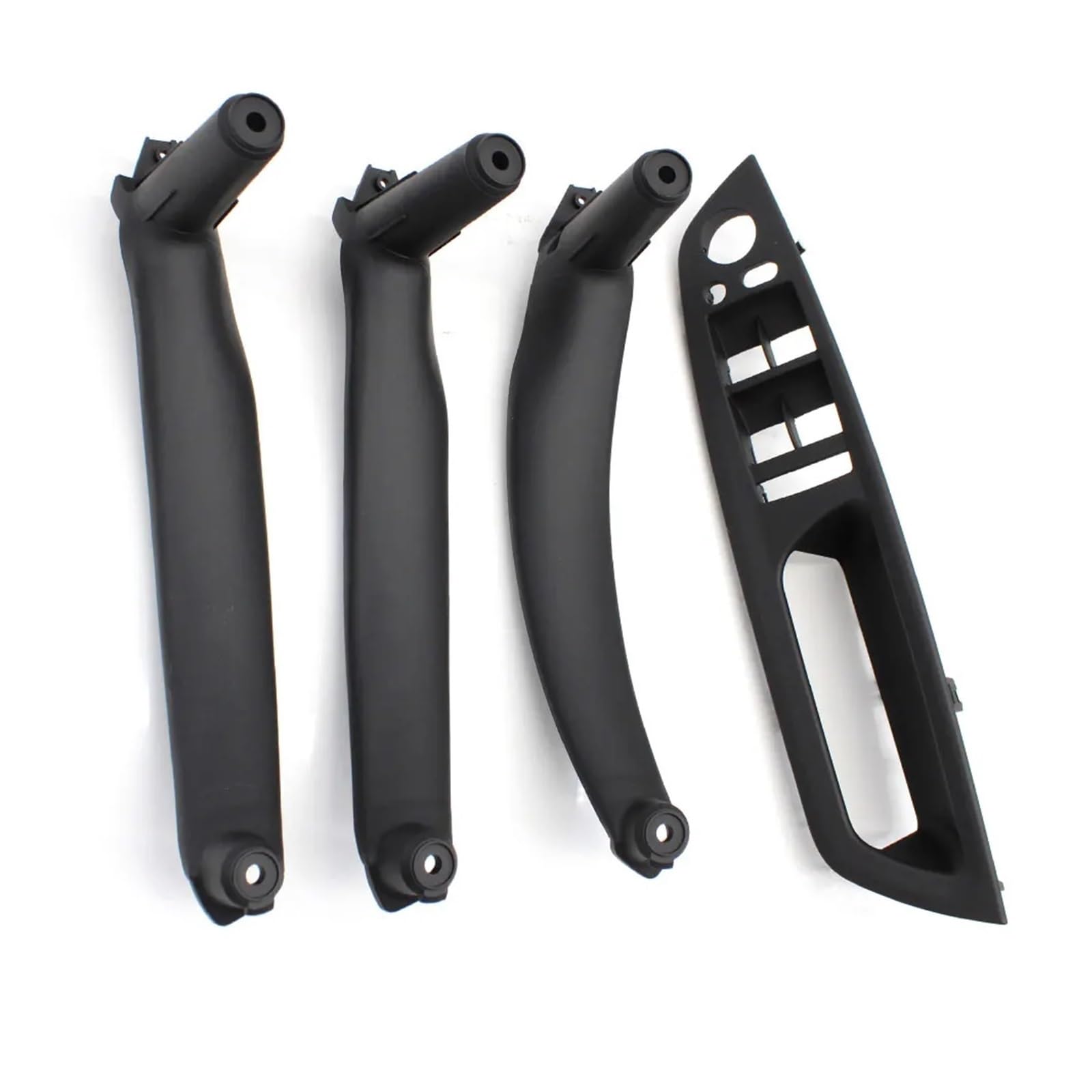 Auto-Innentürgriff 4-teiliges Set LHD RHD Innere Fahrertür Fensterschalter Armlehnenabdeckung Zuggriff Ersatz Für X5 Für X6 E70 E71 E72 2007-2013(Black RHD 4PCS) von Lnojxxk