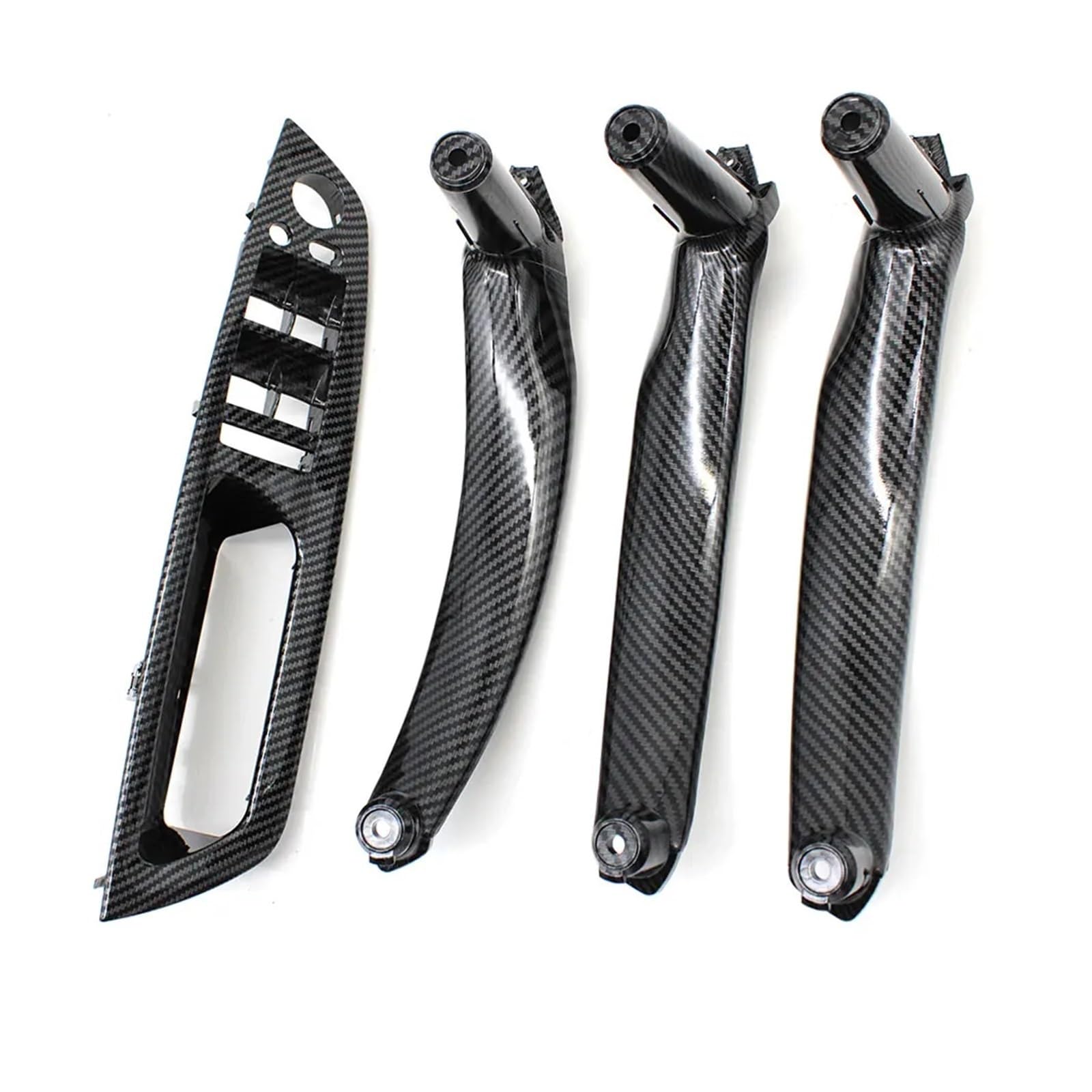 Auto-Innentürgriff 4-teiliges Set LHD RHD Innere Fahrertür Fensterschalter Armlehnenabdeckung Zuggriff Ersatz Für X5 Für X6 E70 E71 E72 2007-2013(Carbon LHD 4PCS) von Lnojxxk