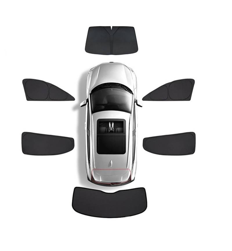Auto Sonnenblende Dachfenster Windschutzscheiben Sonnenschutzabdeckung Seitenfenster Schiebedach Beschattung Auto Sonnenschutz Für Tesla Für Modell S 2024(MS Full Set) von Lnojxxk