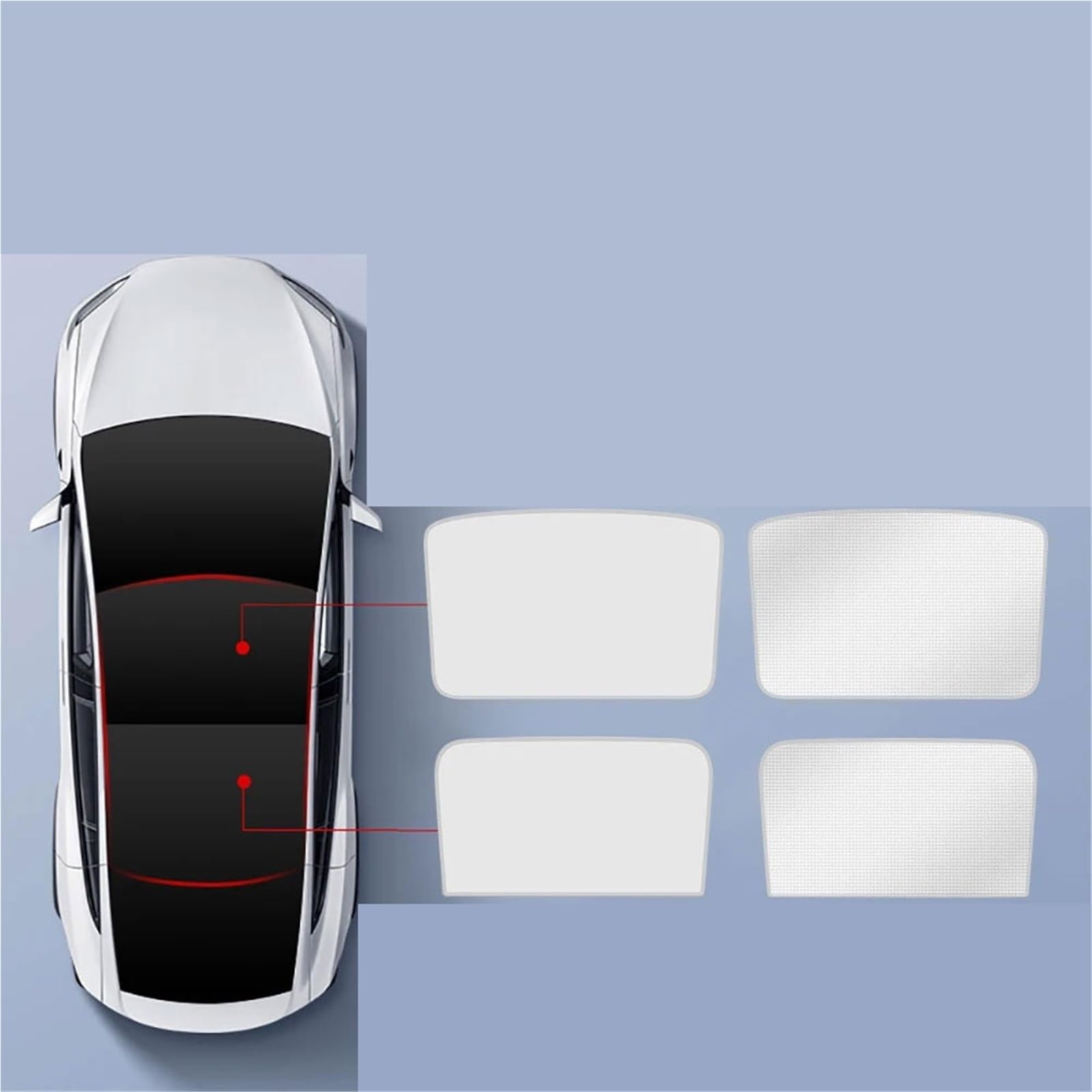 Auto Sonnenblende EIS Tuch Schnalle Sonne Pare Glas Vorne Hinten Dachfenster Schiebedach Sonnenschirme Für Tesla Für Modell 3 Highland 2024 Für Modell Y(M3 White 2017-2022) von Lnojxxk