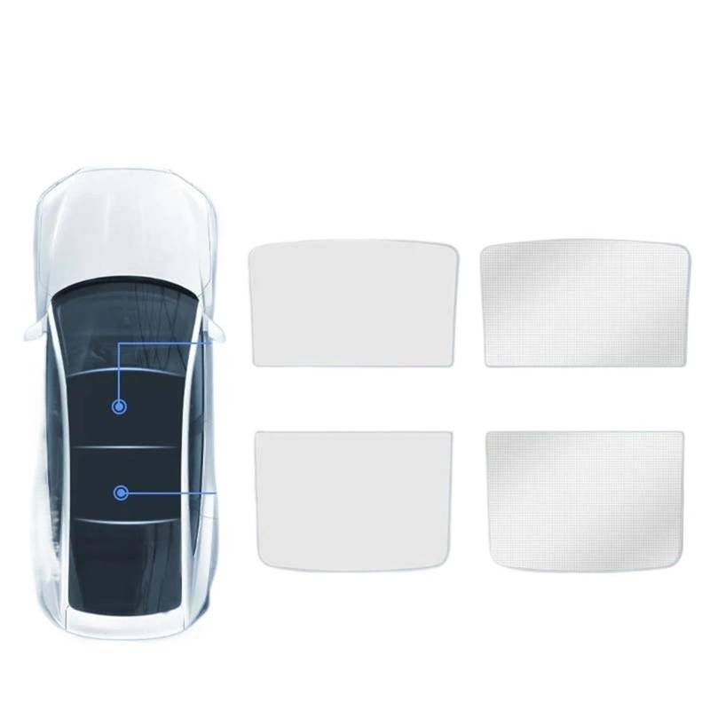Auto Sonnenblende Eistuchschnalle Glasdach Sonnenschutz Auto Vorne Hinten Schiebedach Dachfenster Für Tesla Für Modell 3 Y Modell 3 Highland Für Modell Y Juniper 2025(Model 3 Grey) von Lnojxxk