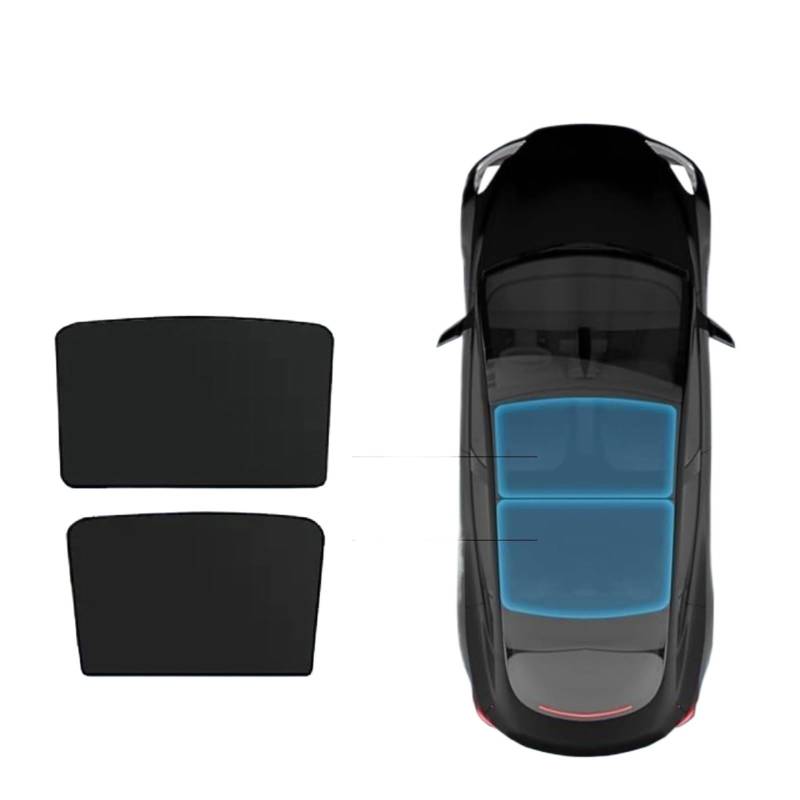 Auto Sonnenblende Eistuchschnalle Glasdach Vorderes Und Hinteres Dachfenster Schiebedach Sonnenschutz Für Tesla Für Modell 3 Highland Für Modell Y 2017 2024 Upgrade(M3 Balck CN 2021-23) von Lnojxxk
