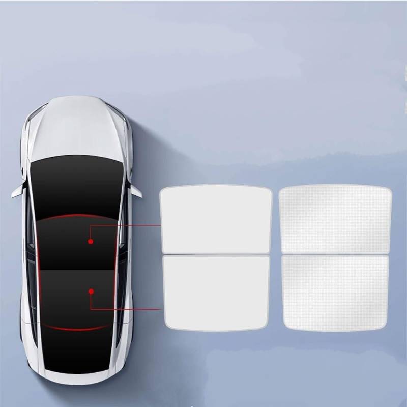 Auto Sonnenblende Eistuchschnalle Sonnenschutzglas Vorne Hinten Schiebedach Dachfenster Zubehör Sonnenschutz Für Tesla Für Modell 3 Highland Für Modell Y 2017 2025(ModelY 2025 W) von Lnojxxk