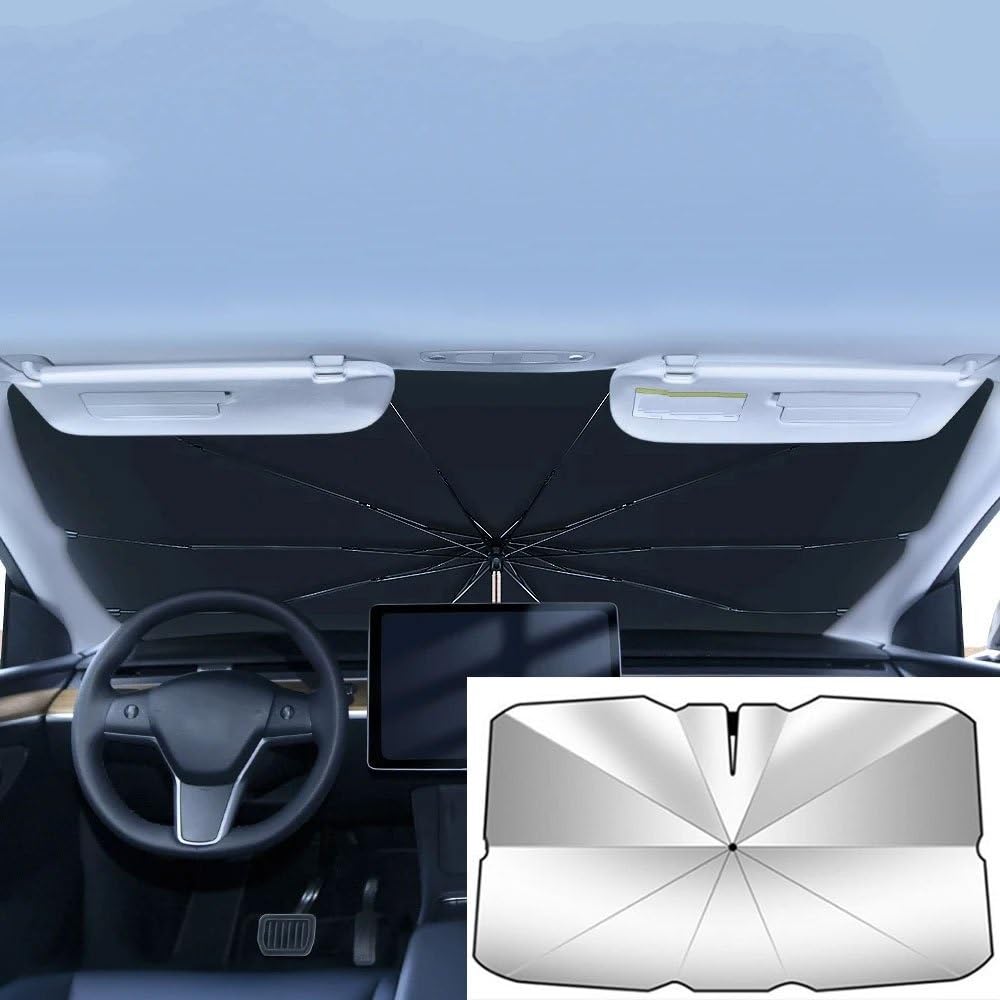 Auto Sonnenblende Eistuchschnalle Sonnenschutzglas Vorne Hinten Schiebedach Dachfenster Zubehör Sonnenschutz Für Tesla Für Modell 3 Highland Für Modell Y 2017 2025(Y 3 S X Sunshades) von Lnojxxk