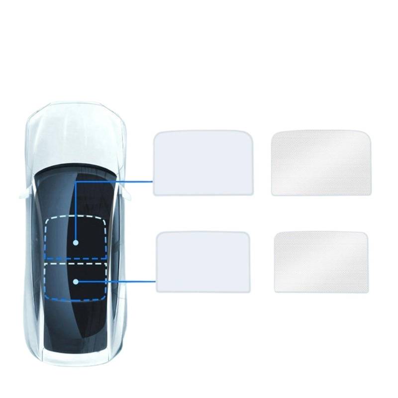 Auto Sonnenblende Eistuchschnalle Sonnenschutzglas Vorne Und Hinten Schiebedach Dachfenster Zubehör Sonnenschutz Für Tesla Für Modell 3 Highland 2024 Für Modell Y 2023(M3 Highland Gray) von Lnojxxk