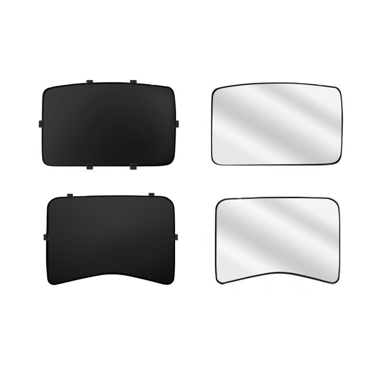 Auto Sonnenblende Glas Sonnendach Schatten Dachfenster Rollo Sonnenschutz Für Vorderes Und Hinteres Schiebedach Für Tesla Für Modell 3 Highland 2024(M3 Black A USA) von Lnojxxk