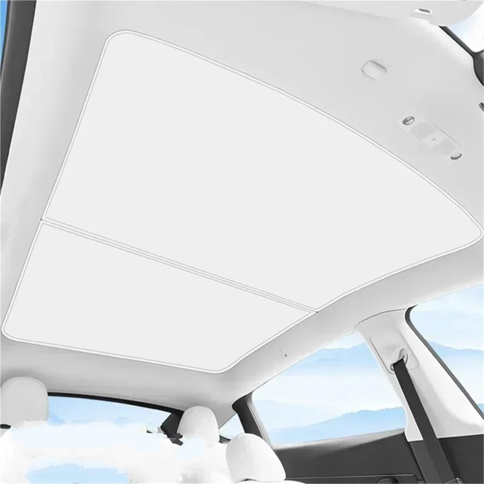 Auto Sonnenblende Glasdach Vorderes Und Hinteres Dachfenster Sonnenschutz Schiebedach Für Tesla Für Modell 3 Highland Für Modell Y 2017 2018 2019 2020 2024 Upgrade(Bendable Umbrella) von Lnojxxk