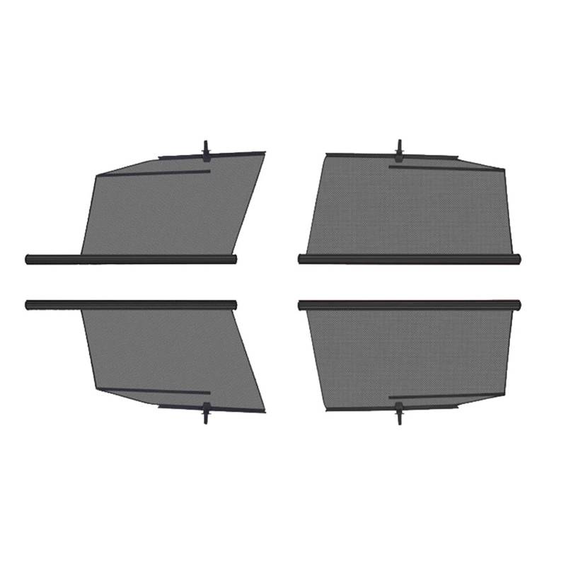 Auto Sonnenblende Juniper Windschutzscheiben Sonnenschutzvorhang Einziehbares Set Lift Sonnenschutz Teleskop Schatten Privater Vorhang Für Tesla Für Modell Y(Model3 4Piece) von Lnojxxk