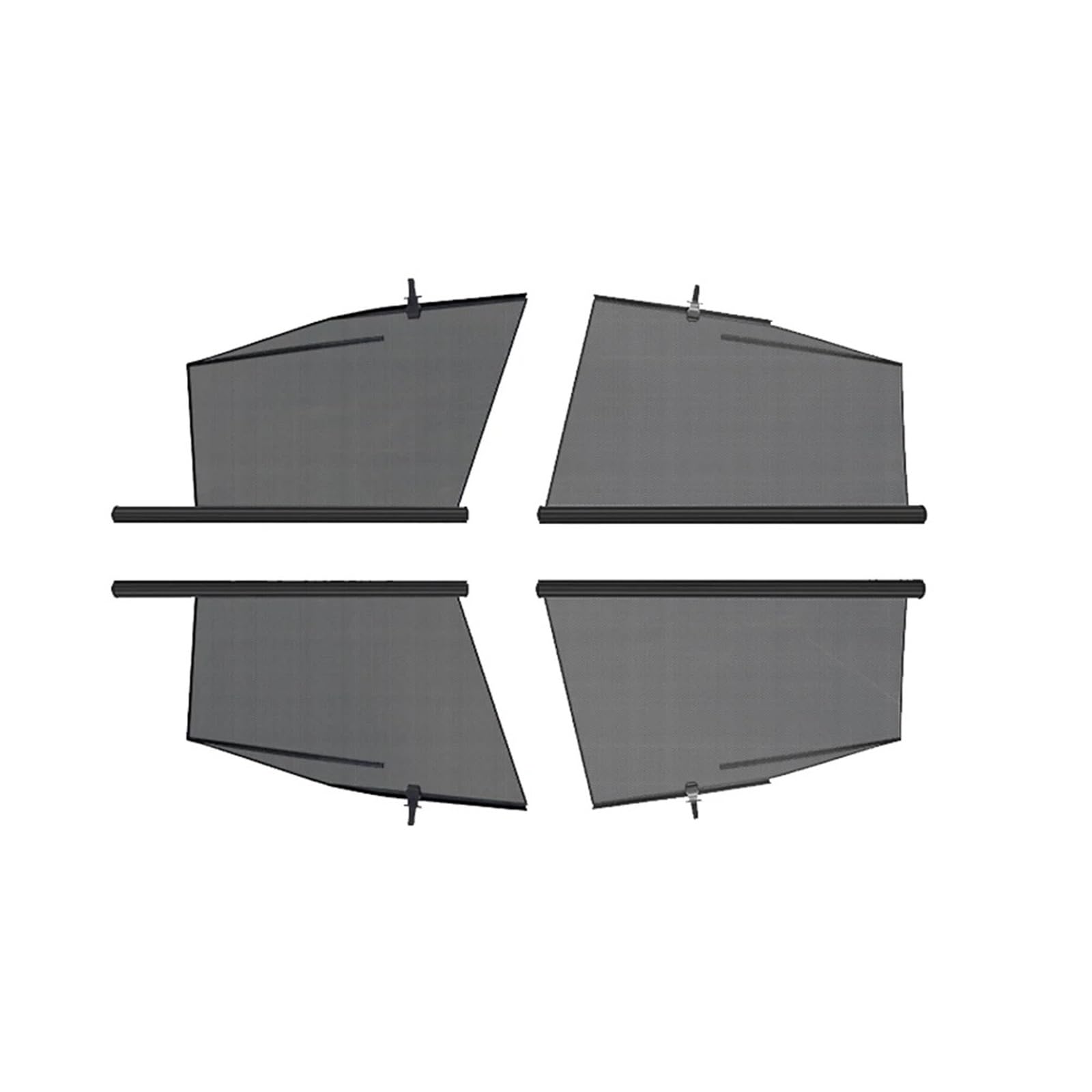 Auto Sonnenblende Juniper Windschutzscheiben Sonnenschutzvorhang Einziehbares Set Lift Sonnenschutz Teleskop Schatten Privater Vorhang Für Tesla Für Modell Y(ModelY 4Piece) von Lnojxxk