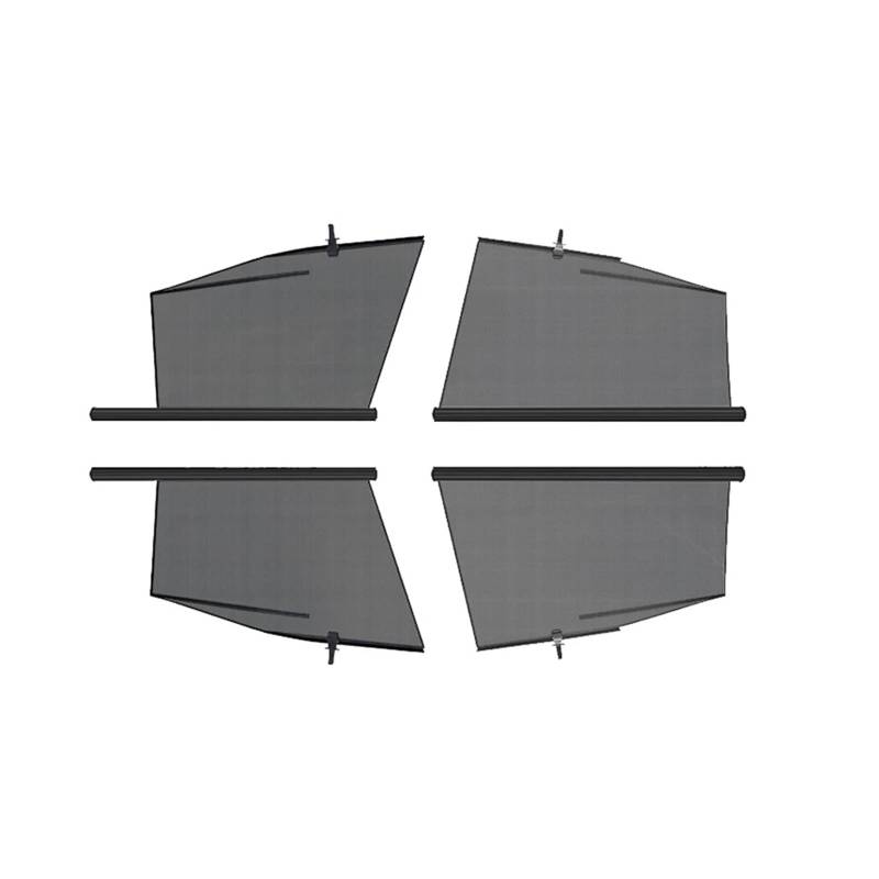 Auto Sonnenblende Juniper Windschutzscheiben Sonnenschutzvorhang Einziehbares Set Lift Sonnenschutz Teleskop Schatten Privater Vorhang Für Tesla Für Modell Y(ModelY 4Piece) von Lnojxxk