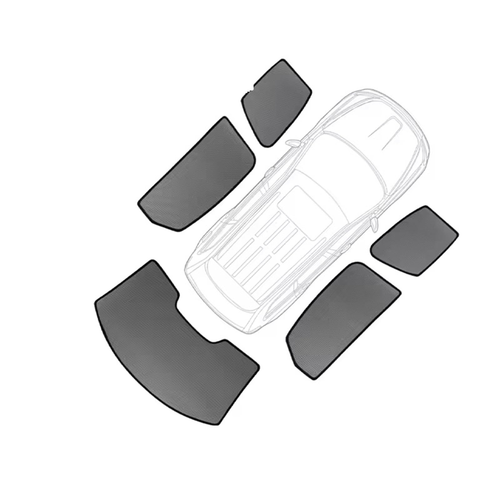 Auto Sonnenblende Magnetischer Auto Sonnenschutz Frontscheibe Vorhang Für Die Rückseite des Fensters Für Toyota Für Yaris Für Cross XP210 2021 2022 2023 2024(5Piece Sunshades) von Lnojxxk