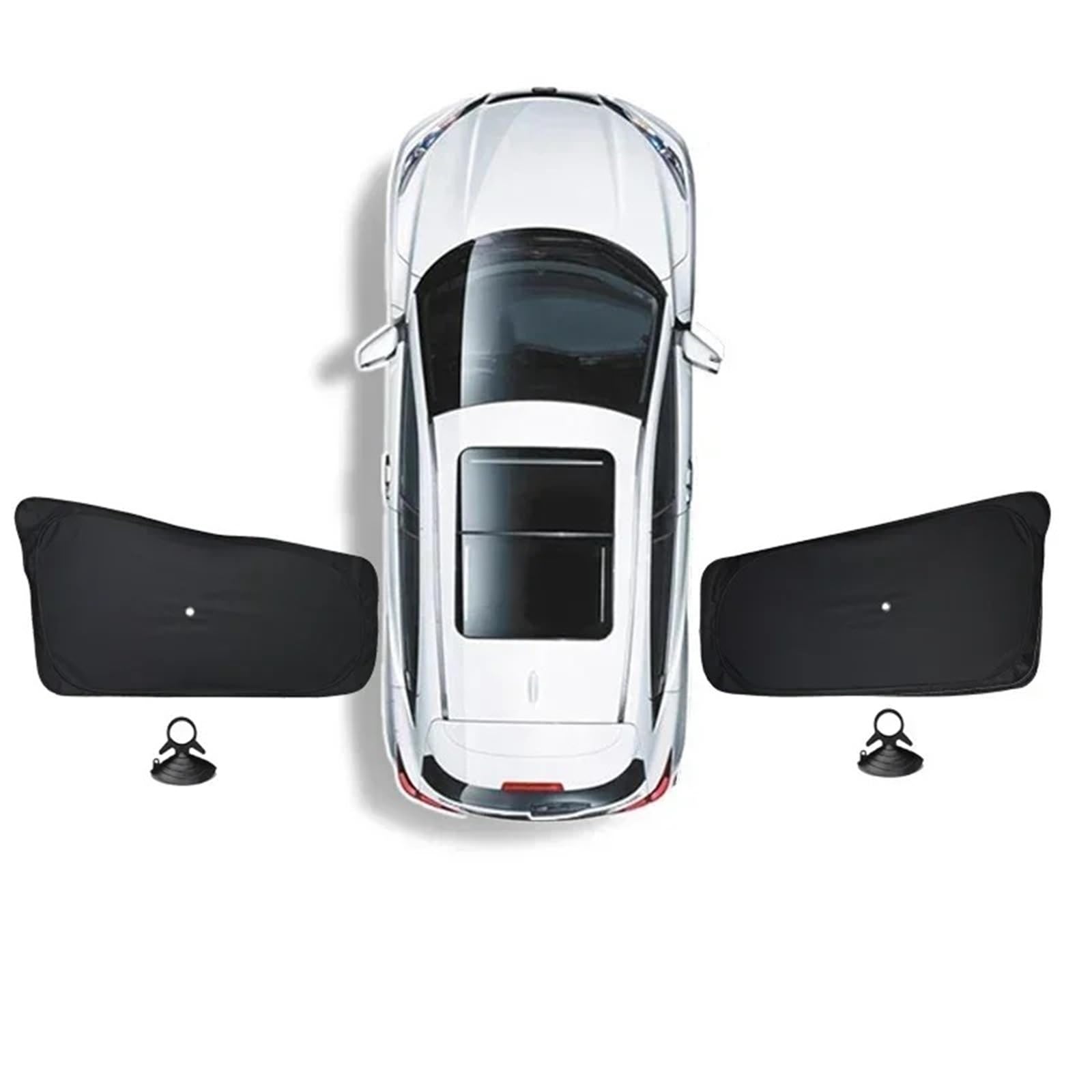 Auto Sonnenblende Privatsphäre Frontscheibe Sonnenschutz Reflektierende Abdeckungen Sunproof UV Rays Seite Windows Sonnenschutz Für Tesla Für Modell 3 Highland 2024(Rear side1) von Lnojxxk