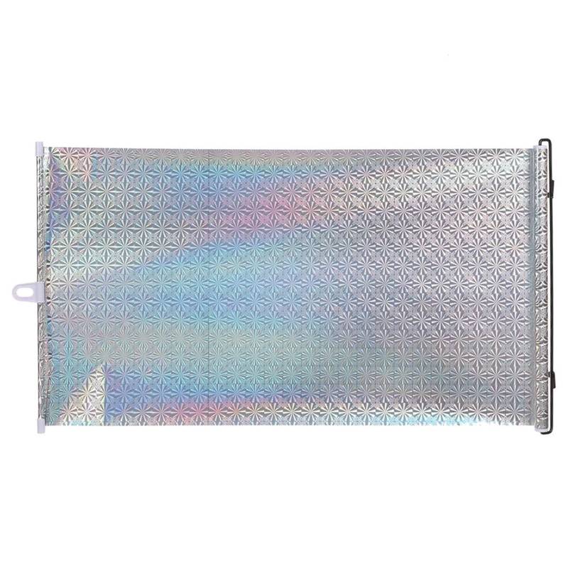Auto Sonnenblende SUV Fenster Klapp Block Abdeckung Vorne Auto Versenkbare Windschutzscheibe Sonnenschutz Visier(Silver-58x125cm) von Lnojxxk