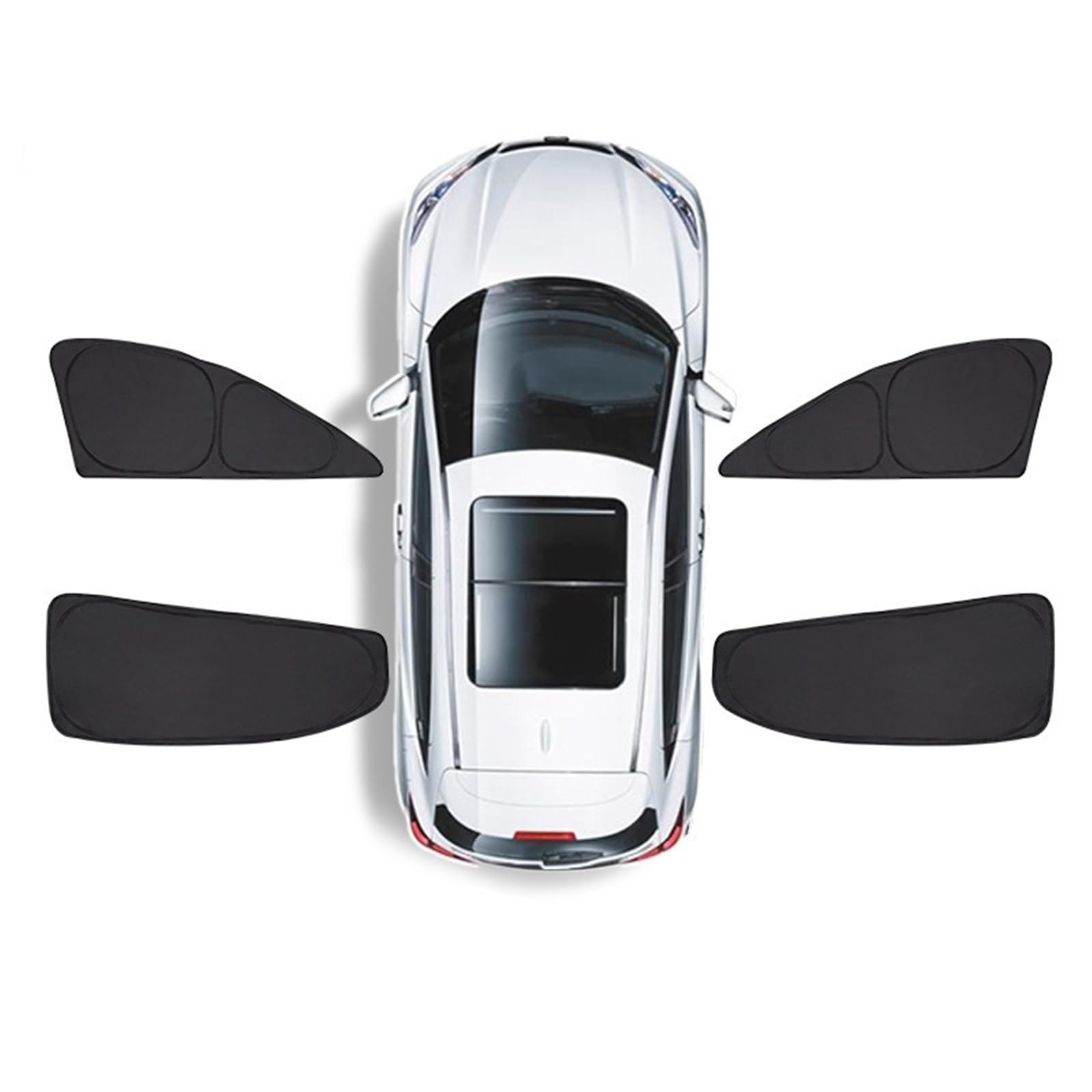 Auto Sonnenblende Seitenfenster Sonnenschutz Dachfensterrollo Schiebedach Beschattung Netz Frontscheiben Sonnendach Schatten Für Tesla Für Modell 3 Highland 2024(4 Side) von Lnojxxk