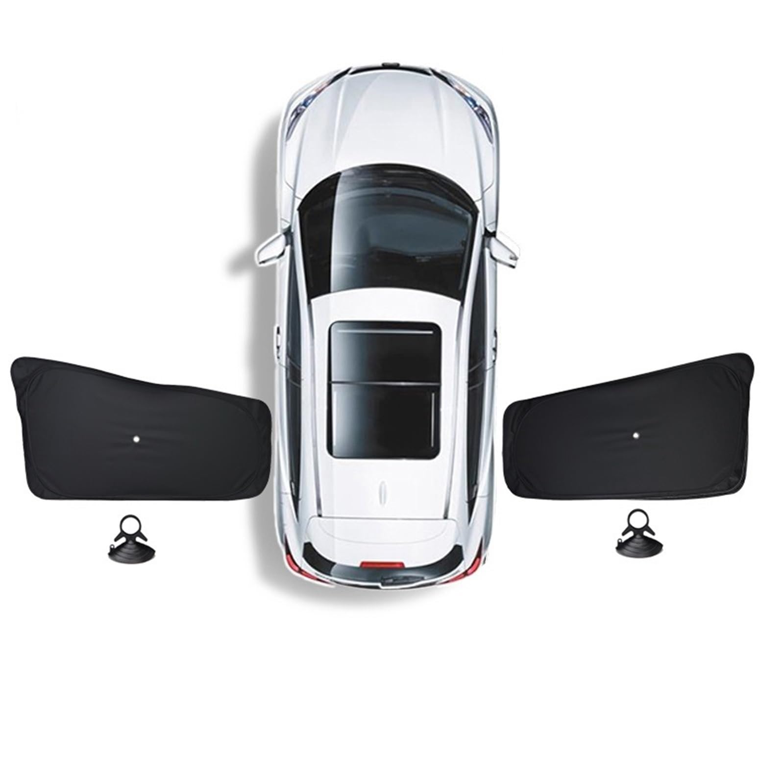 Auto Sonnenblende Seitenfenster Sonnenschutz Dachfensterrollo Schiebedach Beschattung Netz Frontscheiben Sonnendach Schatten Für Tesla Für Modell 3 Highland 2024(R Side Suction) von Lnojxxk