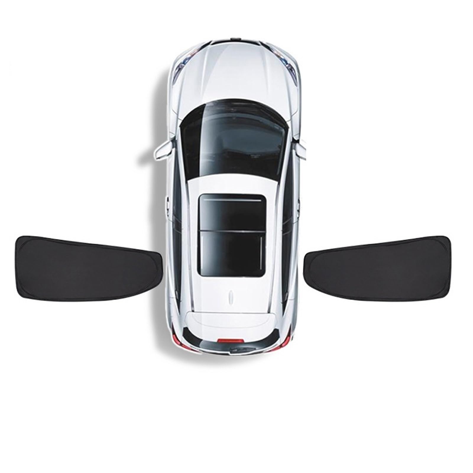 Auto Sonnenblende Seitenfenster Sonnenschutz Dachfensterrollo Schiebedach Beschattung Netz Frontscheiben Sonnendach Schatten Für Tesla Für Modell 3 Highland 2024(Rear Side) von Lnojxxk