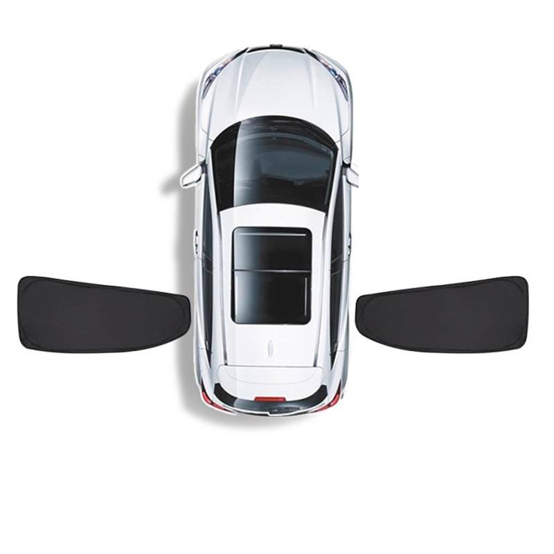 Auto Sonnenblende Seitenfenster Sonnenschutz Dachfensterrollo Schiebedach Beschattung Netz Frontscheiben Sonnendach Schatten Für Tesla Für Modell 3 Highland 2024(Rear Side) von Lnojxxk