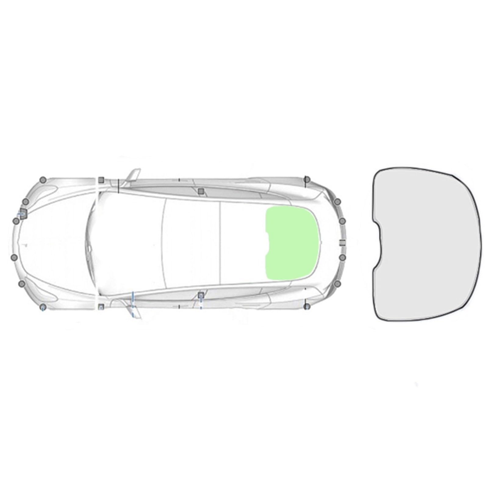 Auto Sonnenblende Seitenfenster Sonnenschutzrollo Sonnenschutz Aus Silberbeschichtetem Stoff Für Tesla Für Modell 3 Y 2020 2021 2022 2023 2024 2025(Rear Windshield My) von Lnojxxk