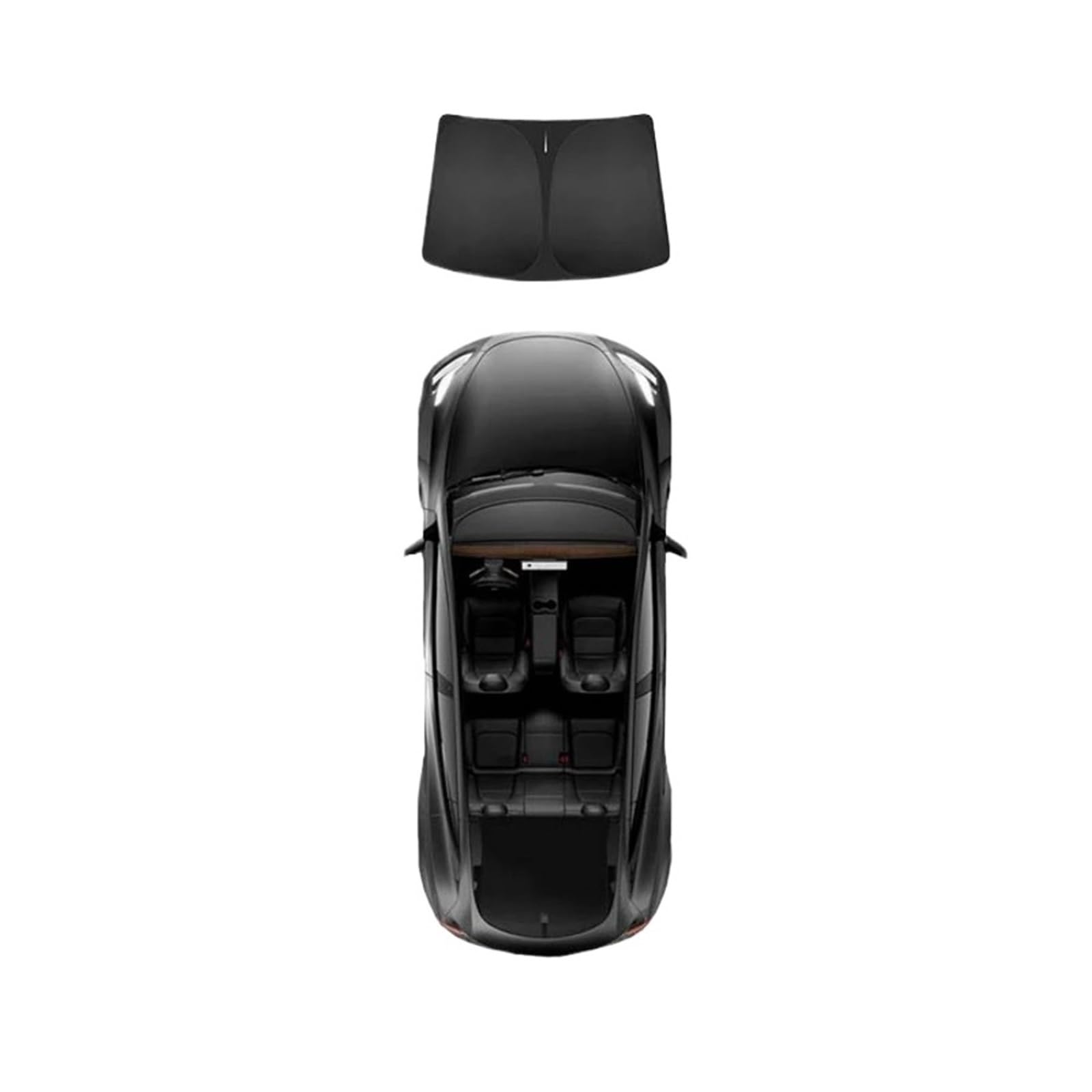 Auto Sonnenblende Sonnenschutz Seitenfenster Heckscheibe Sonnenschutz Reflektierende Abdeckungen Sonnengeschützt UV Strahlen Für Tesla Für Modell 3 Highland 2016 2024(1Piece Front Windshield) von Lnojxxk