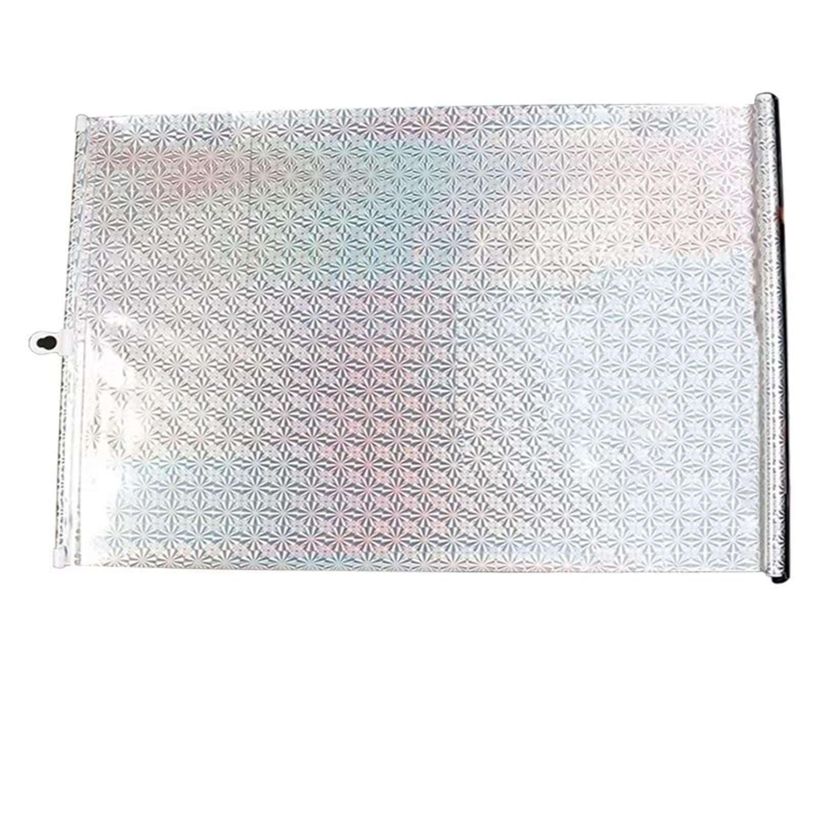 Auto Sonnenblende UV Schutzvorhänge Sonnenschutz Und Isolierung Auto Windschutzscheibe Sonnenschirm Automatische Roll(58x125cm Laser) von Lnojxxk