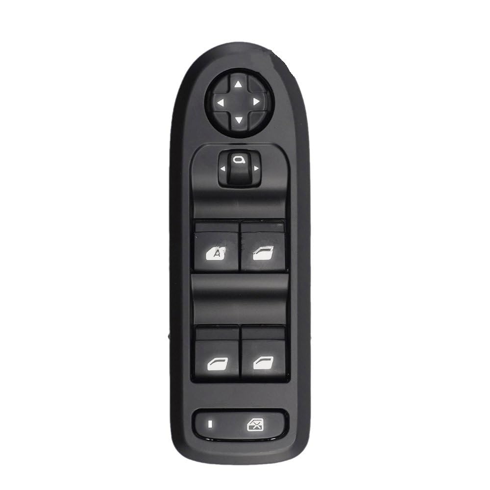 ElEktrischer Fensterheberschalter NEVOSA Elektrischer Fensterheberschalter Glasheberknopf 98025189ZD Für Peugeot 301 2014 2015 2016 2017 Für Aircross Picasso 98025201ZD(White Backlight) von Lnojxxk