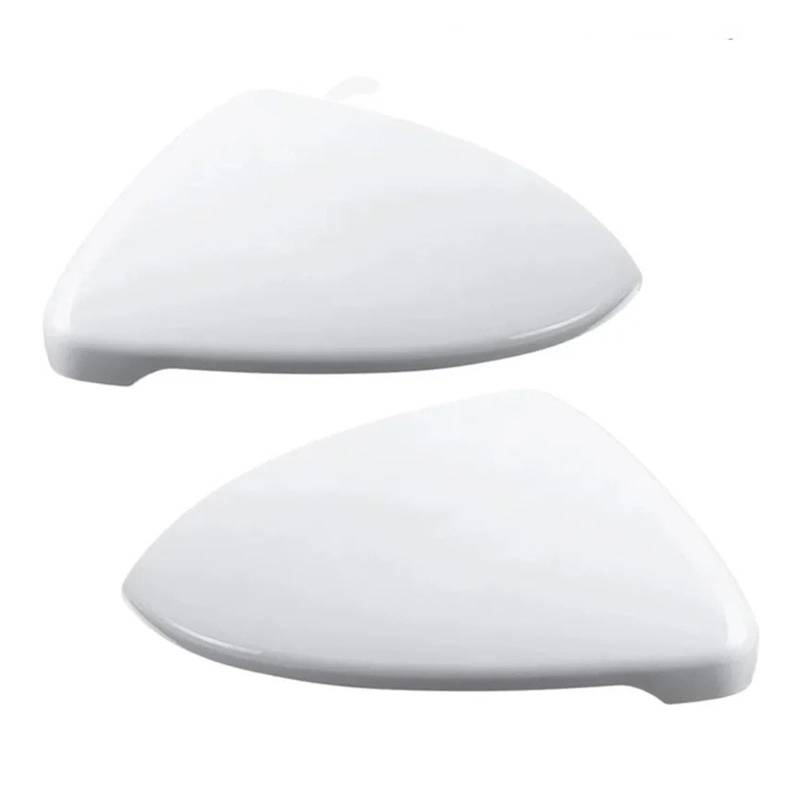 Türspiegelabdeckungen 1 Paar Auto Seitenspiegelabdeckung Rückspiegelgehäusekappen Autos Teile Zubehör Trim Für VW Für Golf 7 MK7 MK7.5 Für Touran L Spiegelgehäuse(White-Pair) von Lnojxxk