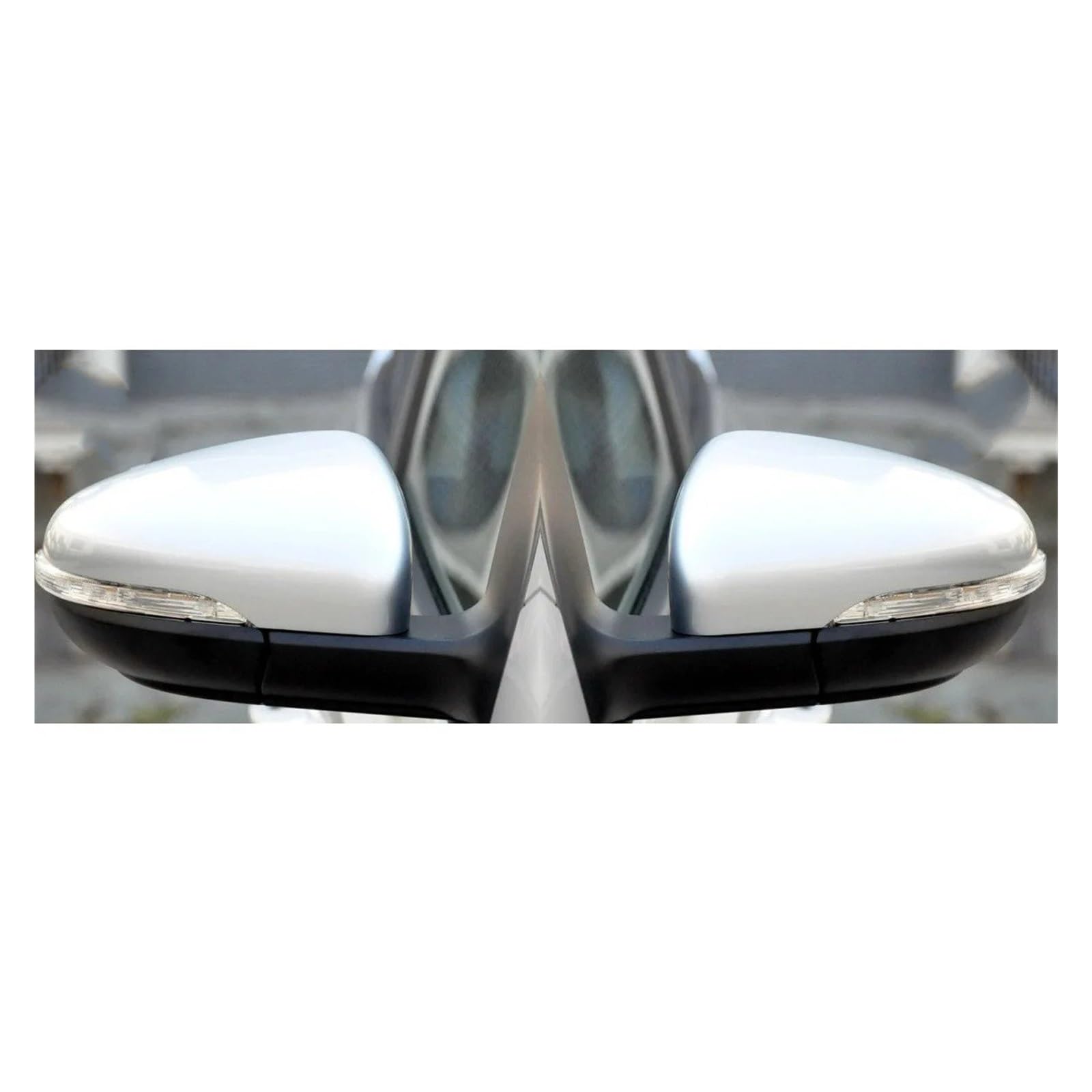 Türspiegelabdeckungen 1 Paar Seitenspiegelabdeckung Für VW Für Golf 6 MK6 Für GTI R20 Für Touran 2011 2012 2013 2014 2015 Auto-Rückspiegelkappe Kfz-Zubehör Spiegelgehäuse(Silver) von Lnojxxk