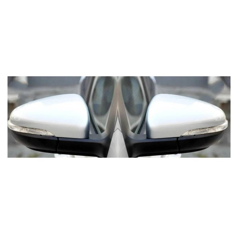 Türspiegelabdeckungen 1 Paar Seitenspiegelabdeckung Für VW Für Golf 6 MK6 Für GTI R20 Für Touran 2011 2012 2013 2014 2015 Auto-Rückspiegelkappe Kfz-Zubehör Spiegelgehäuse(Silver) von Lnojxxk
