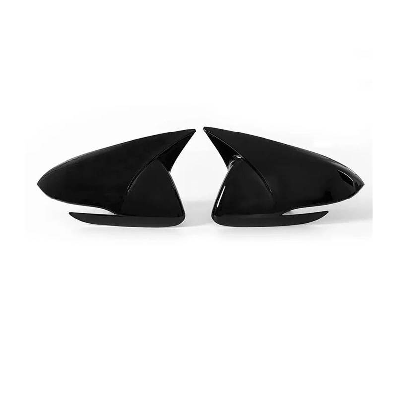 Türspiegelabdeckungen 2 STÜCKE Carbon Look Auto Rückspiegel Abdeckung Seitentürspiegel Shell Dekoration Für Hyundai Für Elantra AD 2016 2017 2018 2019 2020 Spiegelgehäuse(Glossy Black) von Lnojxxk