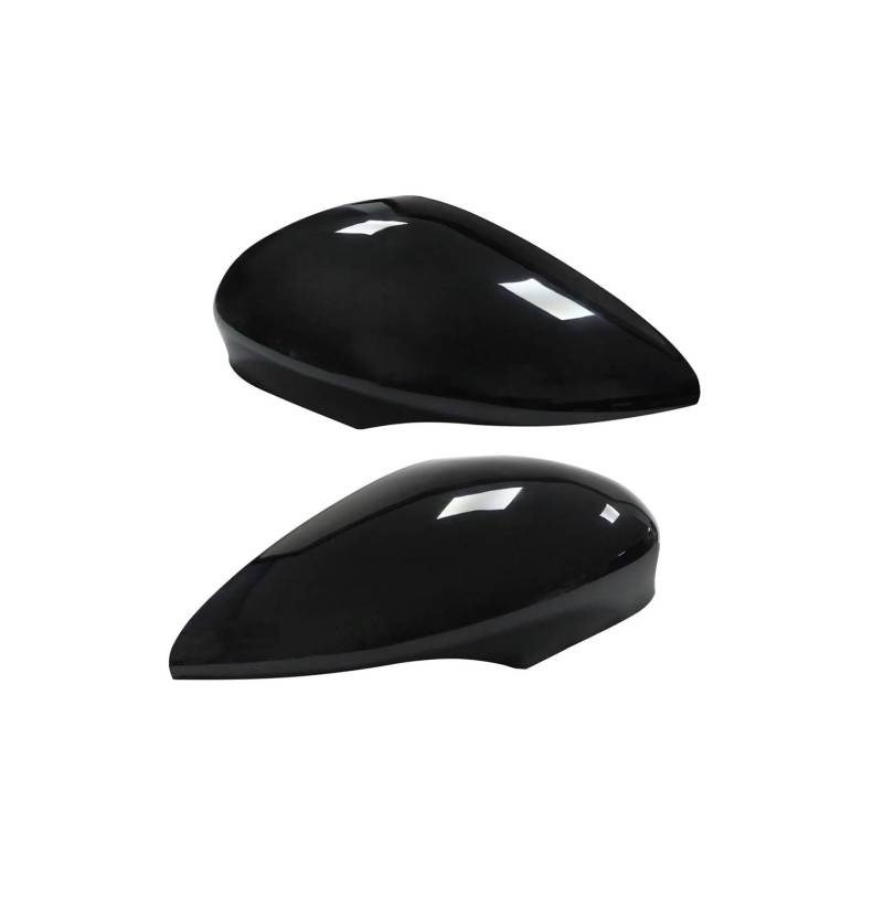Türspiegelabdeckungen Für Ford Für Fiesta MK7 Schrägheck 08 09 10 11 12 13 14 15 16 17 L+R Türflügelspiegel-Abdeckkappen Schwarz Glänzend Spiegelgehäuse von Lnojxxk